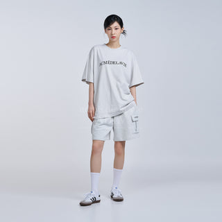 ESSENTIAL LOGO SEASON 2 CARGO SHORT PANTS CHARCOAL