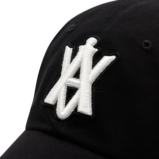 A LOGO EMBLEM EMBOSSING PATCH BALL CAP BLACK