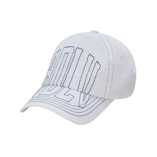 ADLV FRONT STITCH BALL CAP WHITE