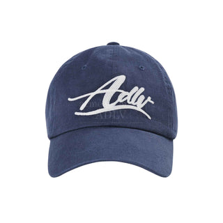 SCRIPT LOGO CHAIN EMBROIDERY WASHING BALL CAP NAVY