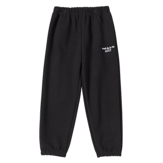 KIDS BORDER LINE BASIC LOGO LONG PANTS BLACK