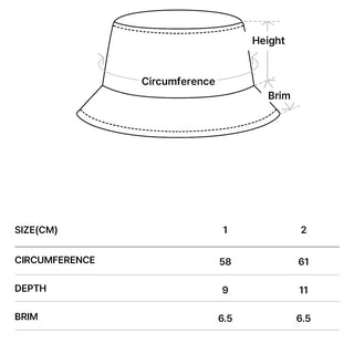 BASIC LOGO BUCKET HAT BLACK