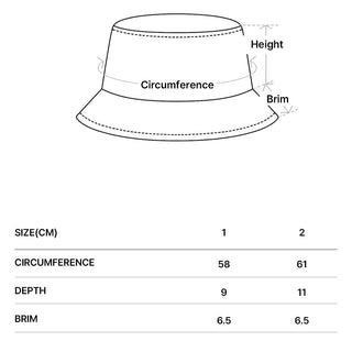 BASIC LOGO BUCKET HAT CHARCOAL