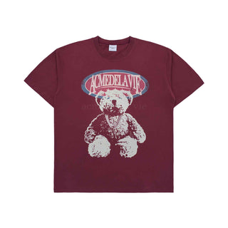 VINTAGE OVERLAP BEAR SHORT SLEEVE T-SHIRT WINE