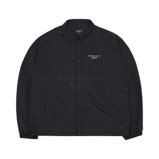 BASIC LOGO POLY COACH JACKET BLACK