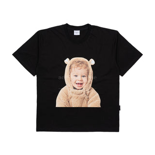 BABY FACE BEAR DOLL SHORT SLEEVE T-SHIRT BLACK