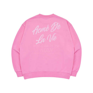 SCRIPT LOGO PRINTING SWEAT SHIRT PINK