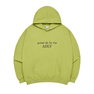 BASIC LOGO RIVET POINT HOODIE LIME