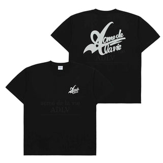 BIG LOGO 2 PRINTING SHORT SLEEVE T-SHIRT BLACK