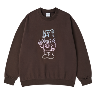 AC BEAR GRADATION SWEATSHIRT DARK BROWN