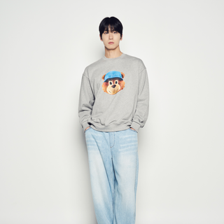 3D AC BEAR FACE SWEATSHIRT MELANGE