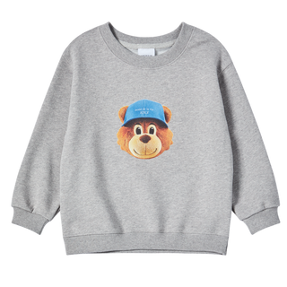 KIDS 3D AC BEAR FACE SWEATSHIRT MELANGE