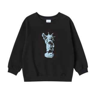KIDS AC BEAR STATUE OF LIBERTY SWEATSHIRT BLACK
