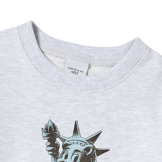 KIDS AC BEAR STATUE OF LIBERTY SWEATSHIRT MELANGE