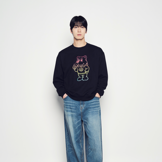 AC BEAR GRADATION SWEATSHIRT BLACK