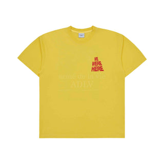 WE WERE HERE BIO WASHING SHORT SLEEVE T-SHIRT YELLOW