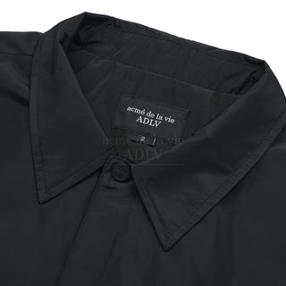 BASIC LOGO POLY COACH JACKET BLACK