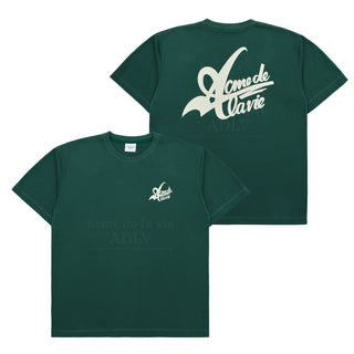 BIG LOGO 2 PRINTING SHORT SLEEVE T-SHIRT DEEP GREEN