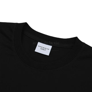 FUZZY NEW SYMBOL LOGO SHORT SLEEVE T-SHIRT BLACK