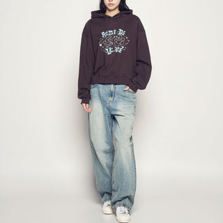 TAPERED FIT WASHING DENIM PANTS BLUE