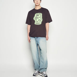 TAPERED FIT WASHING DENIM PANTS BLUE
