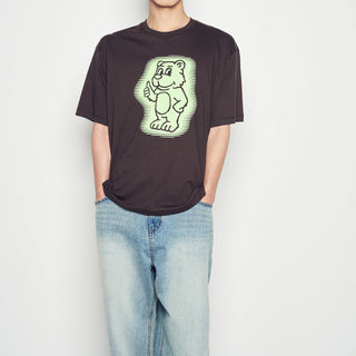 TAPERED FIT WASHING DENIM PANTS BLUE