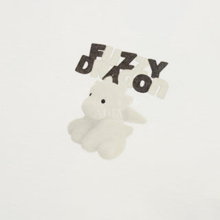 FUZZY FONT DRAGON SHORT SLEEVE T-SHIRT CREAM