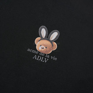 RABBIT BEAR DOLL LOGO SHORT SLEEVE T-SHIRT BLACK