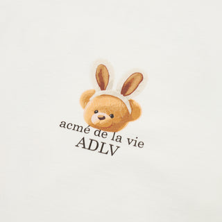 RABBIT BEAR DOLL LOGO SHORT SLEEVE T-SHIRT CREAM