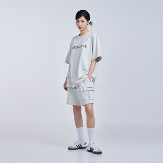 ESSENTIAL LOGO SEASON 2 CARGO SHORT PANTS CHARCOAL