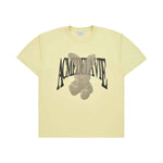 Load image into Gallery viewer, HALFTONE DOT LAYER FUZZY RABBIT SHORT SLEEVE T-SHIRT LIGHT YELLOW
