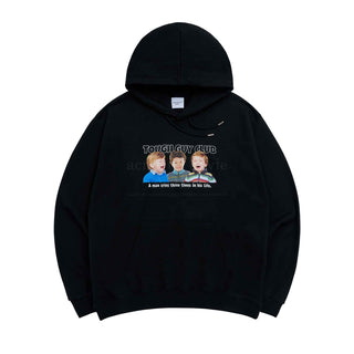 TOUGH GUY CLUB PRINTING HOODIE BLACK