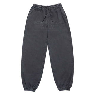 BASIC LOGO PIGMENT WASHING PANTS CHARCOAL