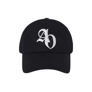 SYMBOL EMBOSSING NEEDLEWORK BALL CAP BLACK