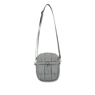 NEW SYMBOL RIVET QUILTING MINI CROSS BAG GRAY