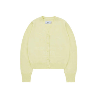 SYMBOL RIVET WOMENS CARDIGAN LIGHT YELLOW