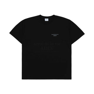 FUZZY NEW SYMBOL LOGO SHORT SLEEVE T-SHIRT BLACK