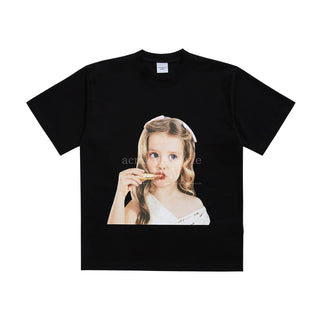 ADLV BABY FACE SHORT SLEEVE T-SHIRT BLACK LIP STICK