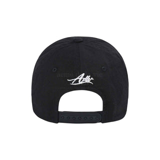 SCRIPT LOGO CHAIN EMBROIDERY WASHING BALL CAP BLACK