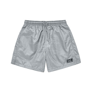 ADLV GLOSSY WOVEN SET UP SHORT PANTS GREY