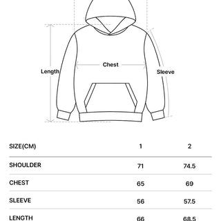 LINE HAND SPRAY HOODIE BLACK