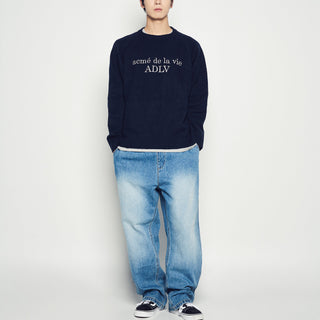 FULL BANDING WASHING DENIM PANTS BLUE