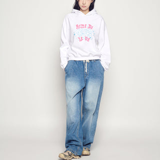 FULL BANDING WASHING DENIM PANTS BLUE