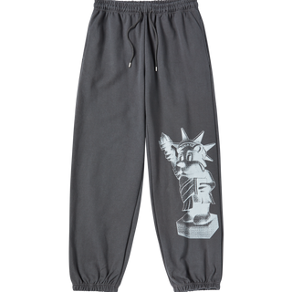 AC BEAR STATUE OF LIBERTY PANTS CHARCOAL