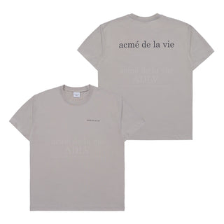 BASIC LOGO BIO WASHING SHORT SLEEVE T-SHIRT GREY