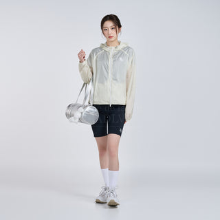 LIGHTWEIGHT SYMBOL PUCKERING WINDBREAKER JACKET CREAM