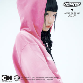 The Powerpuff Girls x acmedelavie magazine spray washing hoodie PINK