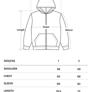 BASIC LOGO NAPPING HOODIE ZIP UP DARK NAVY