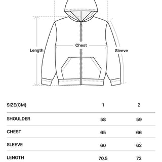 BASIC LOGO NAPPING HOODIE ZIP UP CHARCOAL