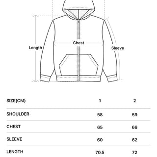 BASIC LOGO NAPPING HOODIE ZIP UP CREAM